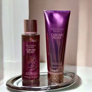 Victorias Secret Chrome Peony Floral Body Care Gift Set NWT